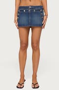 EDIKTED Fridie Denim Miniskirt