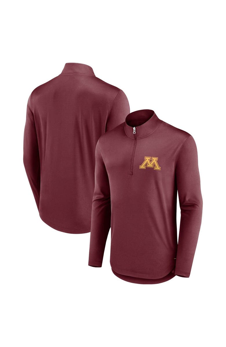 FANATICS Men's Fanatics Branded Maroon Minnesota Golden Gophers Tough Minded Quarter-Zip Top, Main, color, 
