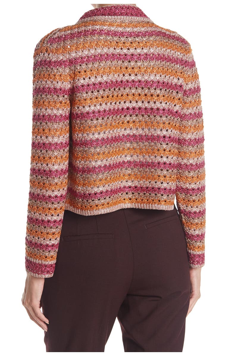 M Missoni Stripe Knit Crop Jacket, Alternate, color, 