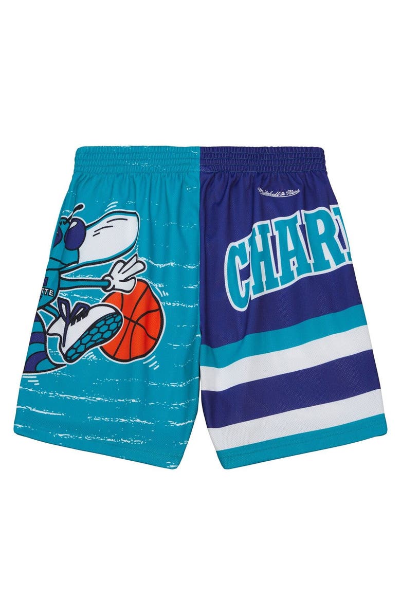 Mitchell & Ness Men's Mitchell & Ness Teal/Purple Charlotte Hornets Jumbotron 3.0 Shorts, Alternate, color, 