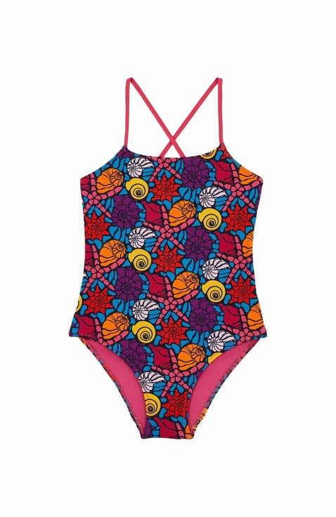 Kids' Noumea Sea Shells One-Piece Swimsuit