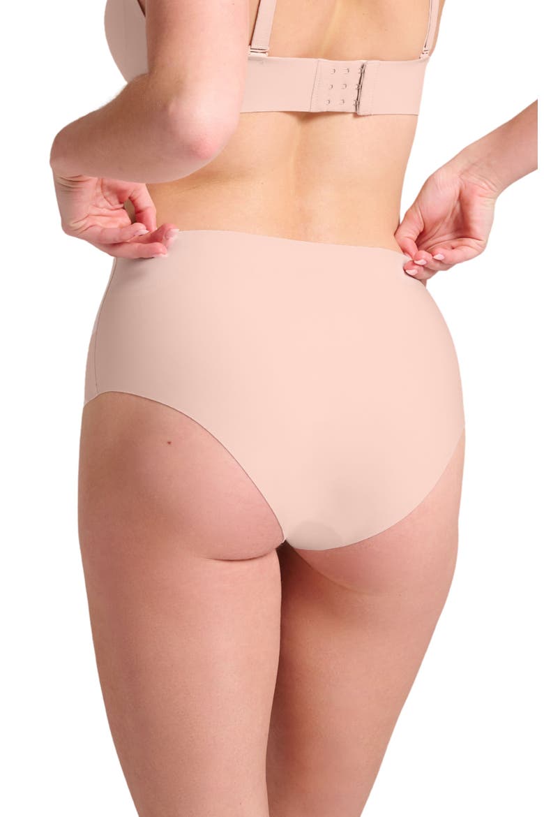 No-Show High Waist, Alternate, color, Barely Pink