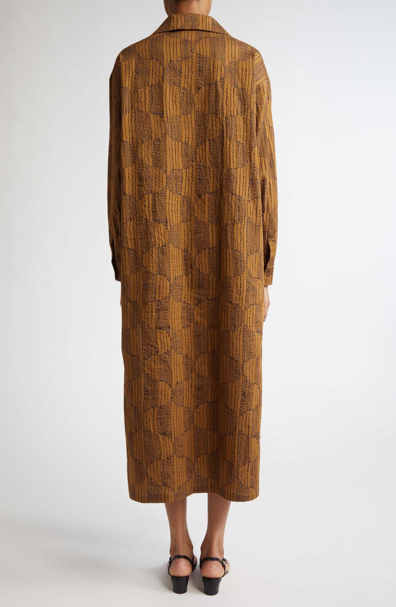 Max Mara Edwige Abstract Print King Sleeve Caftan Dress, Alternate, color, Olive Green