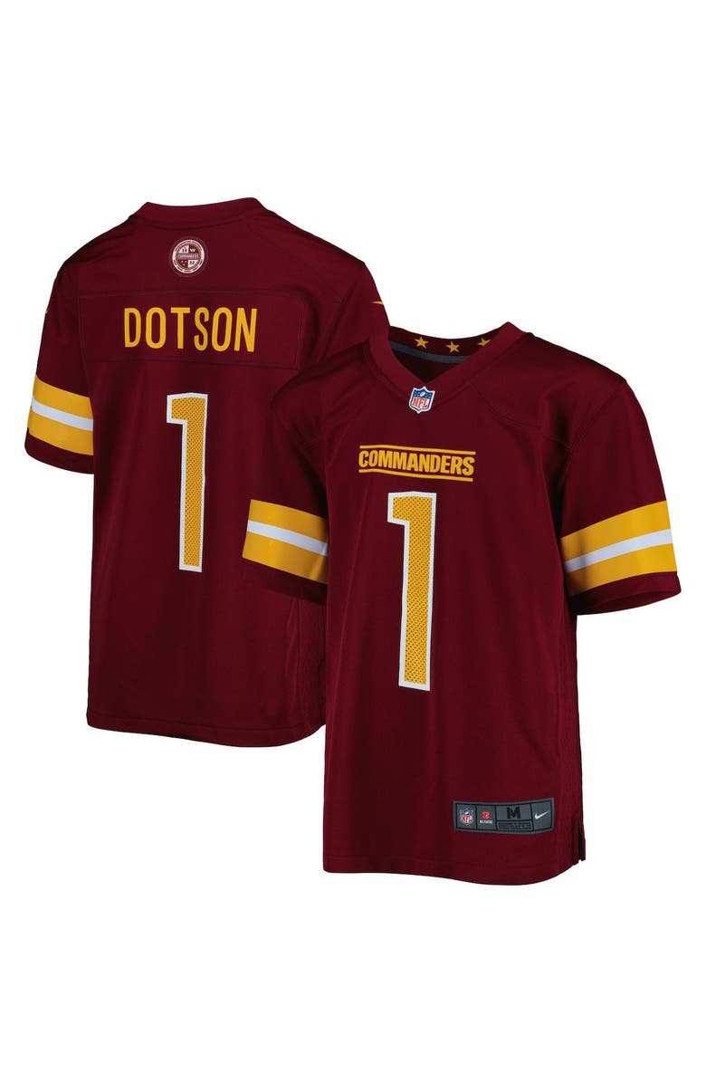 Nike Youth Nike Jahan Dotson Burgundy Washington Commanders Game Jersey, Main, color, 