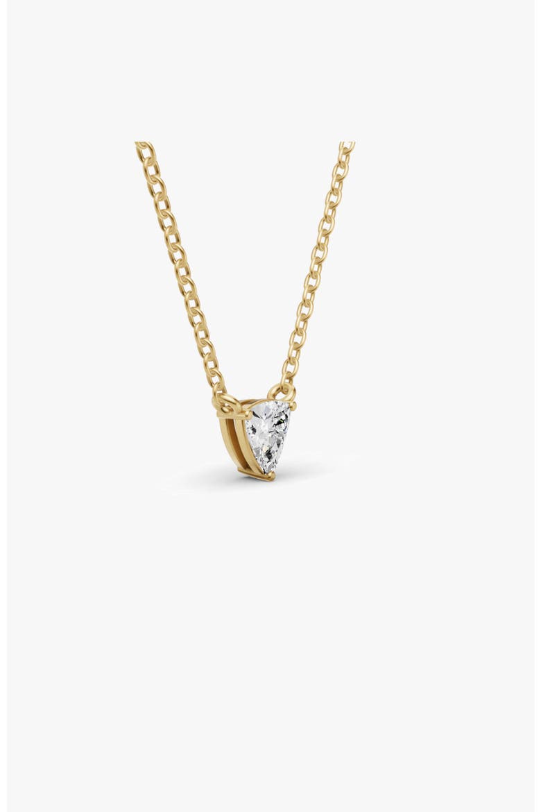 14K Gold 1 ct Lab Grown Trillion Shape Diamond Pendant, Alternate, color, Yellow Gold