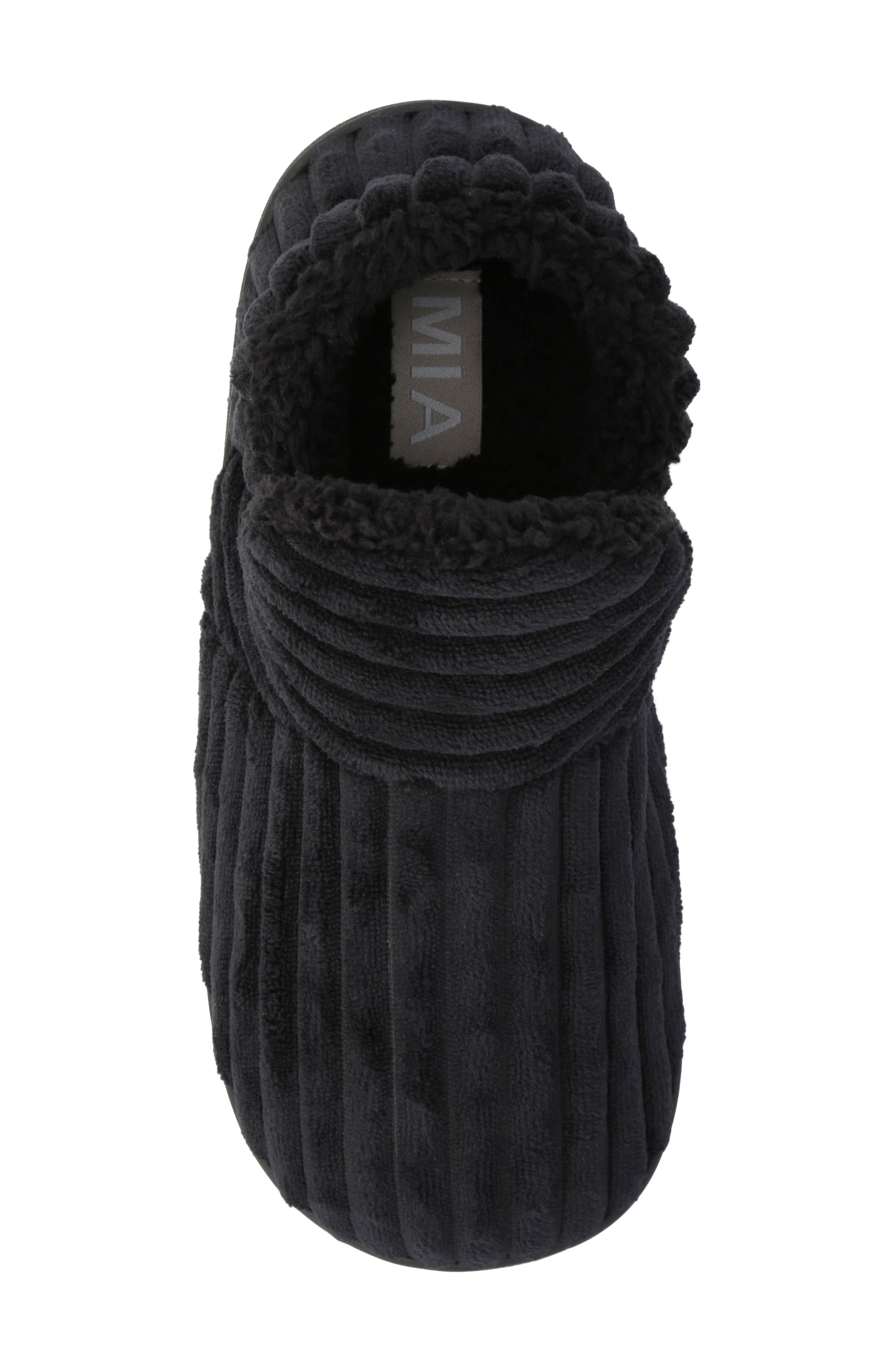 MIA Plushy Slipper Bootie, Alternate, color, Black