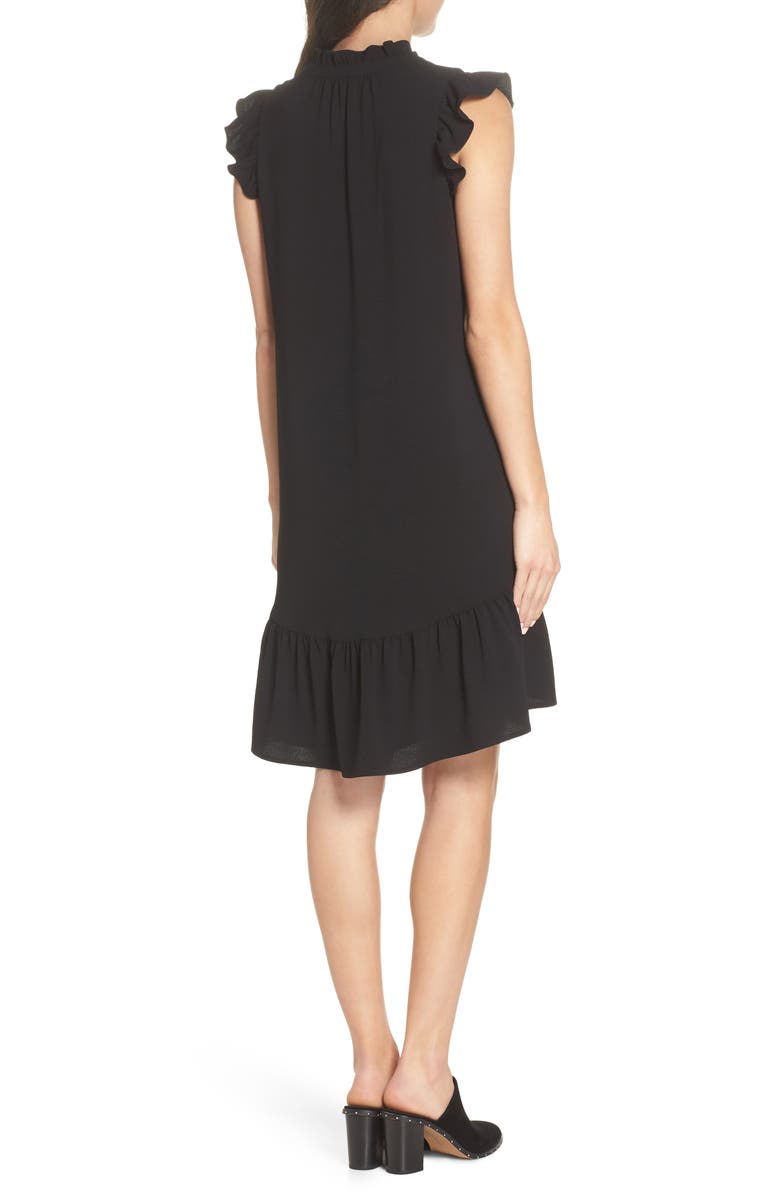 Charles Henry Ruffle Shift Dress, Alternate, color,