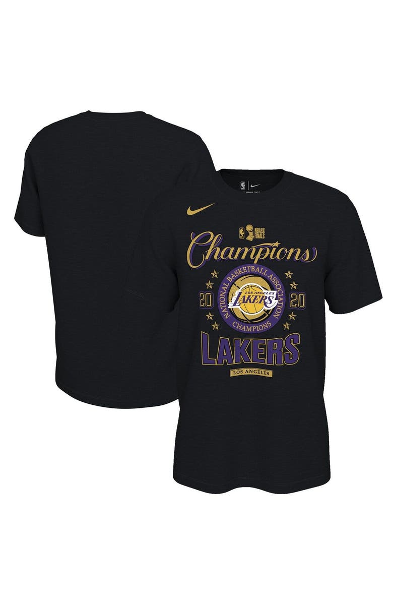 Nike Men's Nike Black Los Angeles Lakers 2020 NBA Finals Champions Locker Room T-Shirt, Main, color,