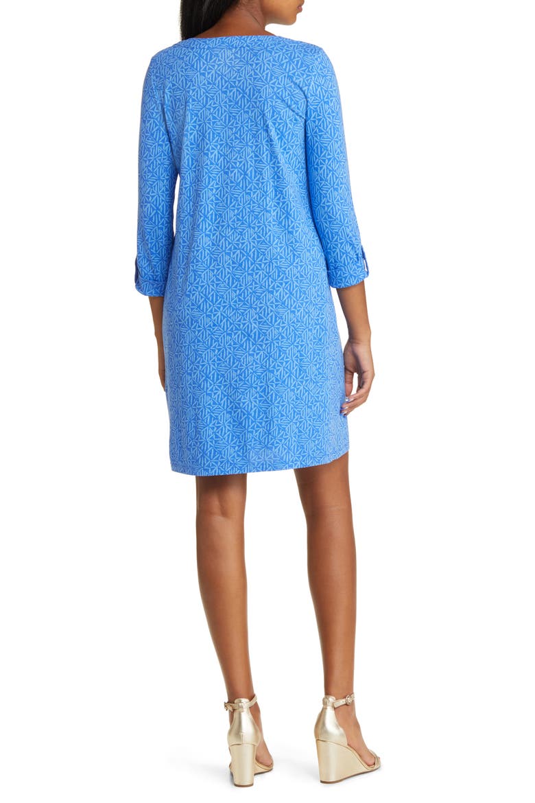 Fairfax Cotton Jersey Shift Dress, Alternate, color, ALBA BLUE