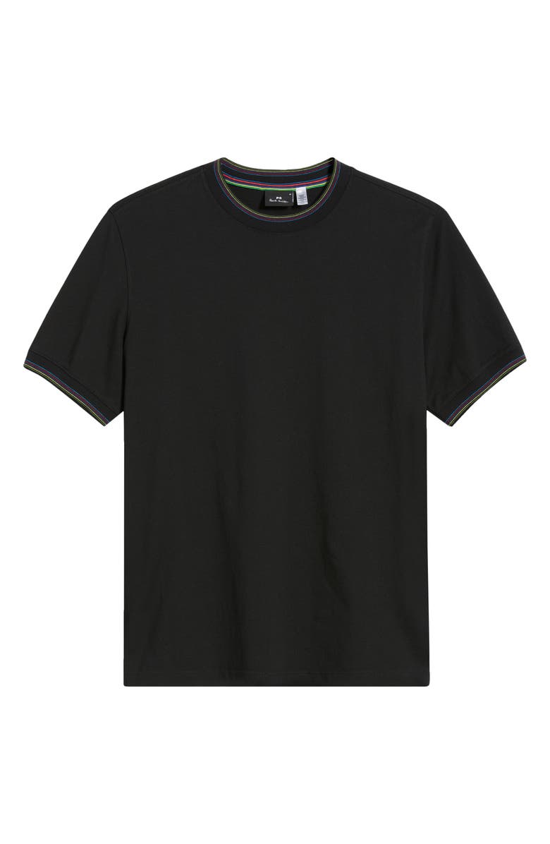 PS Paul Smith Sport Stripe Tipped Cotton T-Shirt, Alternate, color, Black