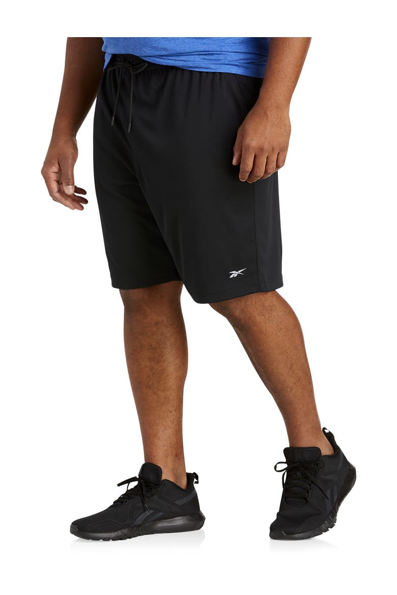 Big & Tall Performance Double-Knit Shorts, Alternate, color, BLACK