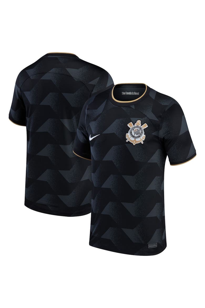 Youth Nike Black Corinthians 2022/23 Away Replica Jersey, Main, color, Black
