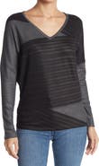GO COUTURE Colorblock V-Neck Sweater