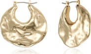 Ettika Hammered Hinge Hoop Earrings