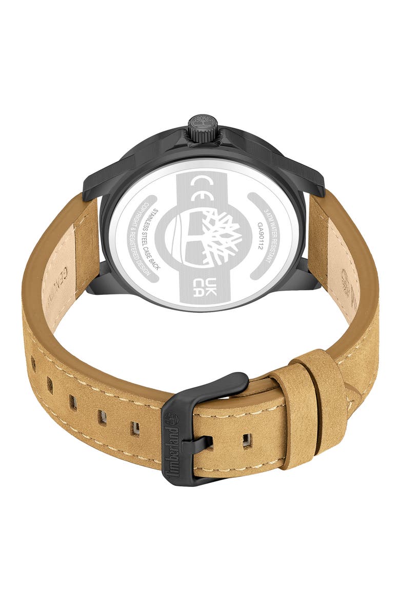 Quartz Analog Watch, Alternate, color, TAN/ BLUE