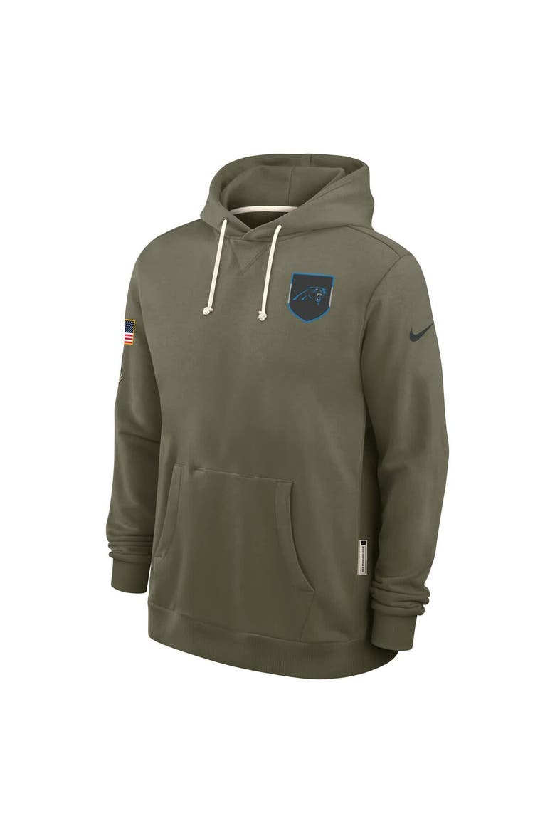 Men's Nike Olive Carolina Panthers 2025 Salute to Service Sideline Standard Issue Dri-FIT Hoodie, Alternate, color, Olive