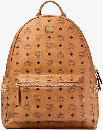 [MCM]★Stark Side Stud Visetos Backpack Medium Stark Side Studs Backpack in Visetos Beige | MCM ®US