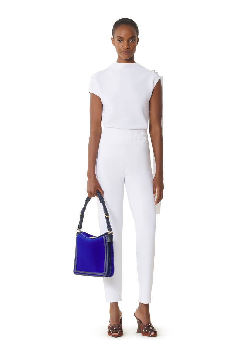 White Viscose Leggings, Main, color, White