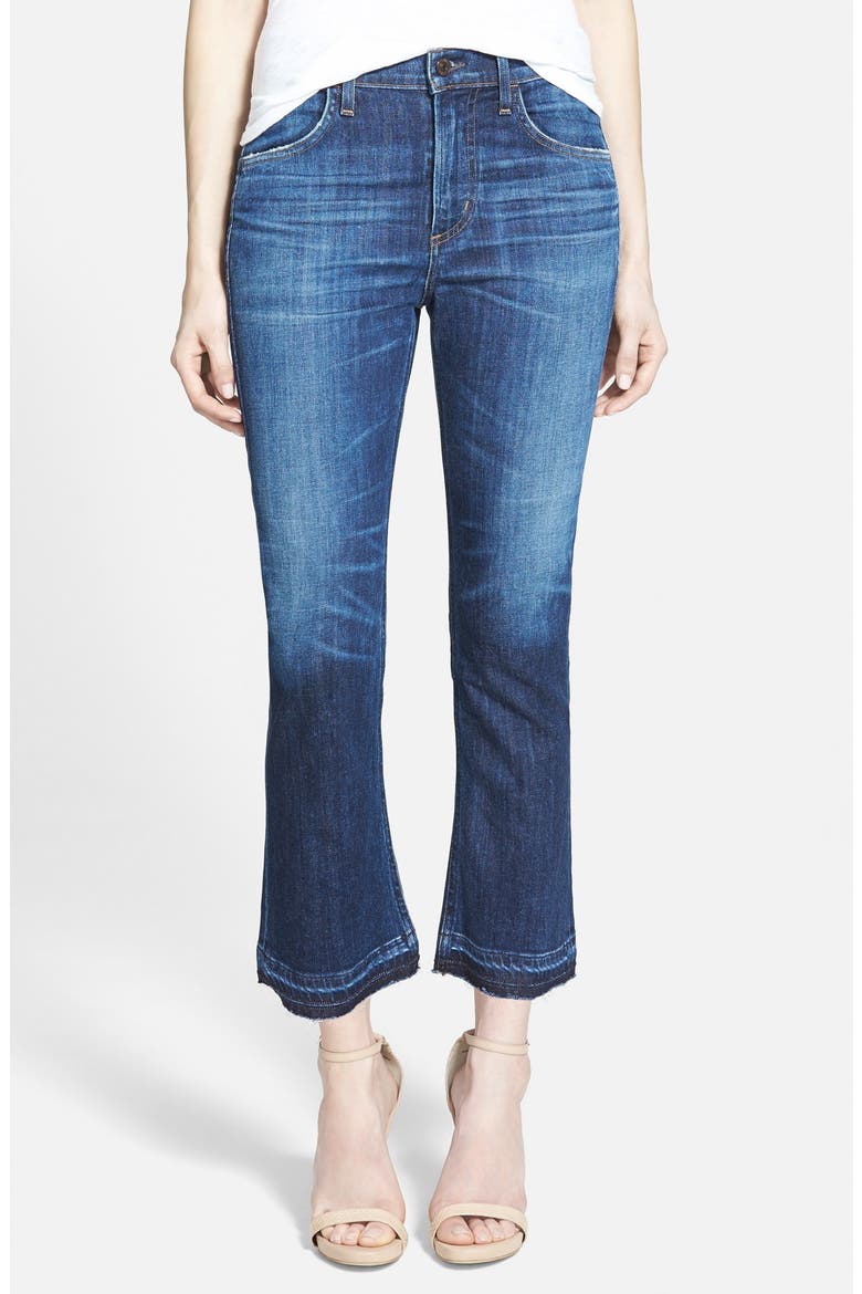 'Drew' Crop Flare Jeans, Main, color, WATERFRONT