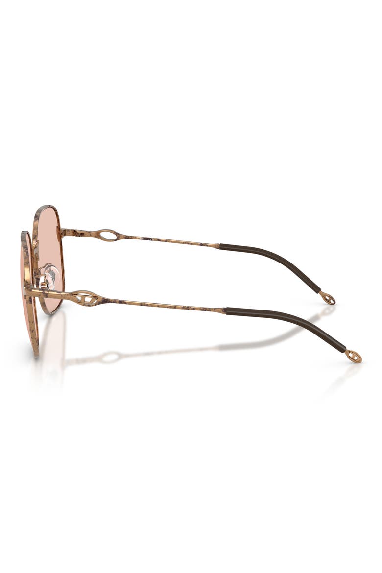 55mm Square Sunglasses, Alternate, color, PAPER TRANSPARENT BRONZE/ ROSE