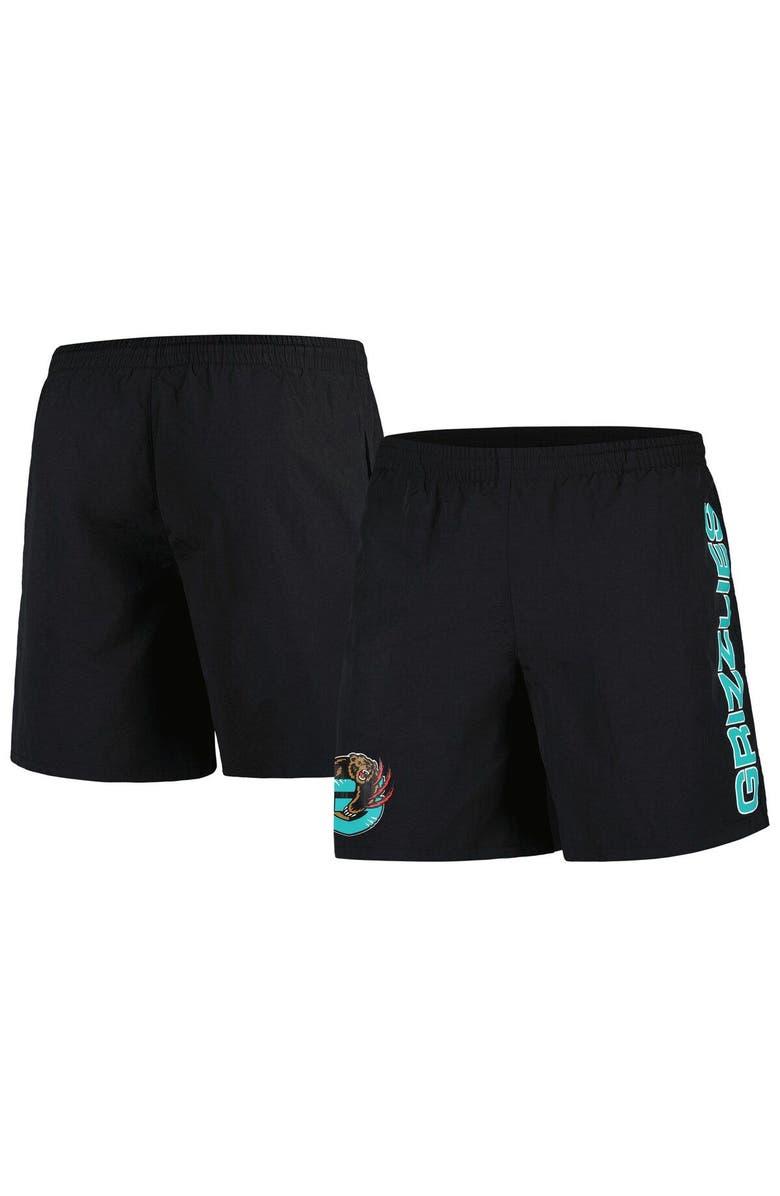 Mitchell 
Ness Men
s Mitchell 
Ness Black Vancouver Grizzlies Hardwood Classics 2001/02 Throwback Logo Heritage Shorts, Main, color, Black