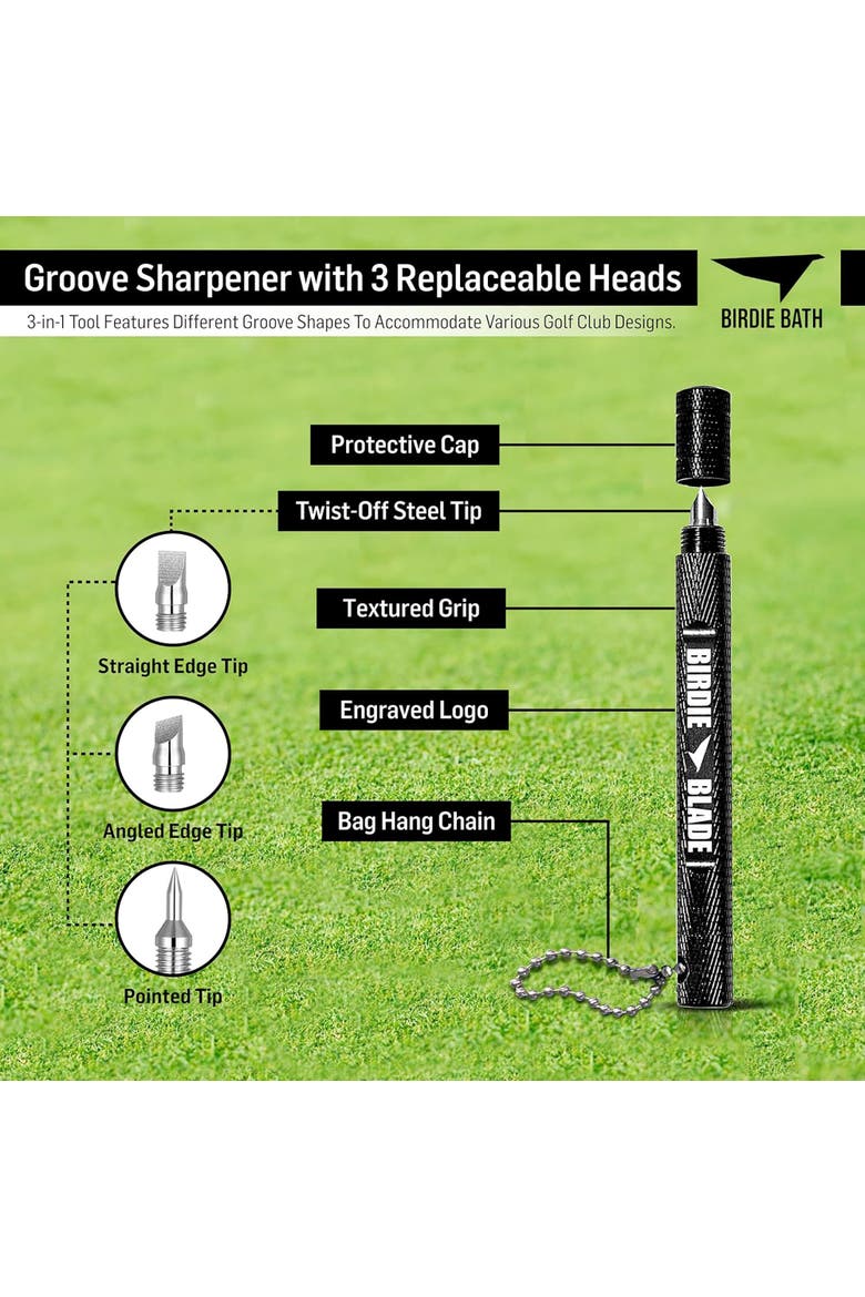 Birdie Golf Blade 3In1 Golf Club Groove Sharpener Tool, Alternate, color, Black