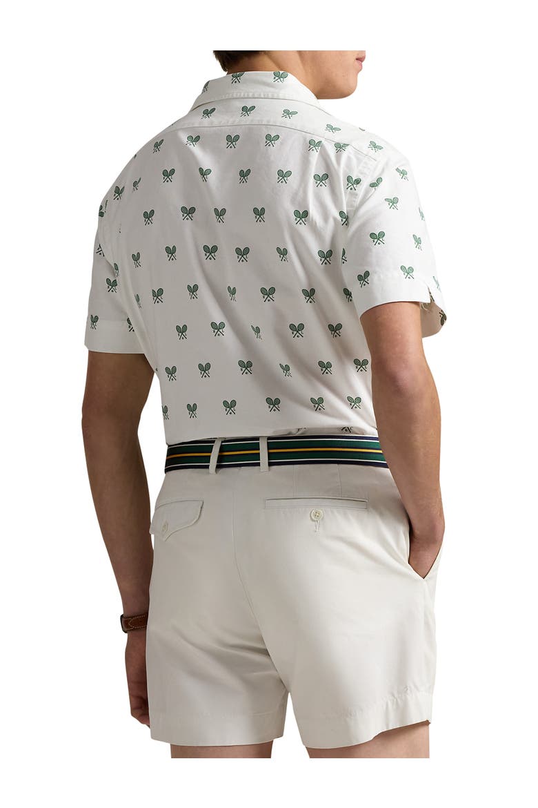 Big & Tall Racquet-Print Oxford Sport Shirt, Alternate, color, CROSSED RACKETS