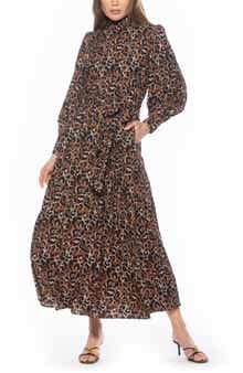 Alexia Admor Saliah Mockneck Blouson Sleeve Dress
