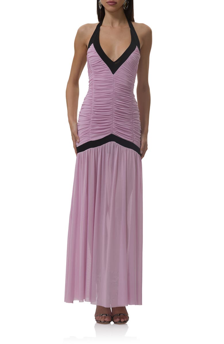 AFRM Melissa Shirred Drop Waist Dress, Main, color, Orchid Bouquet