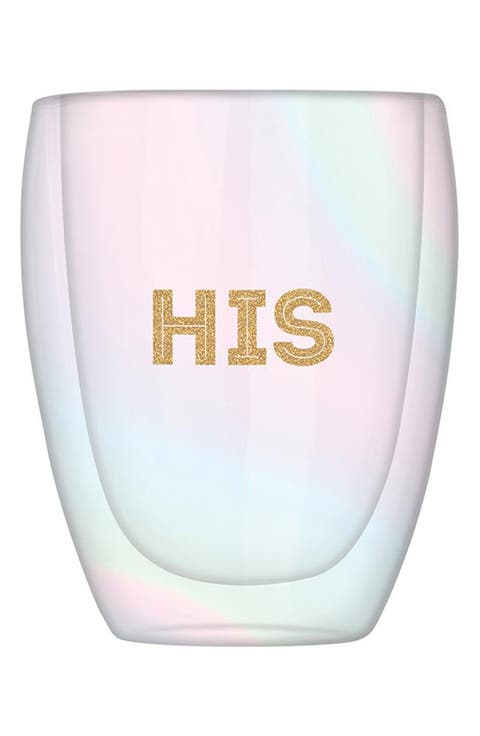 His Double Wall Stemless Glass