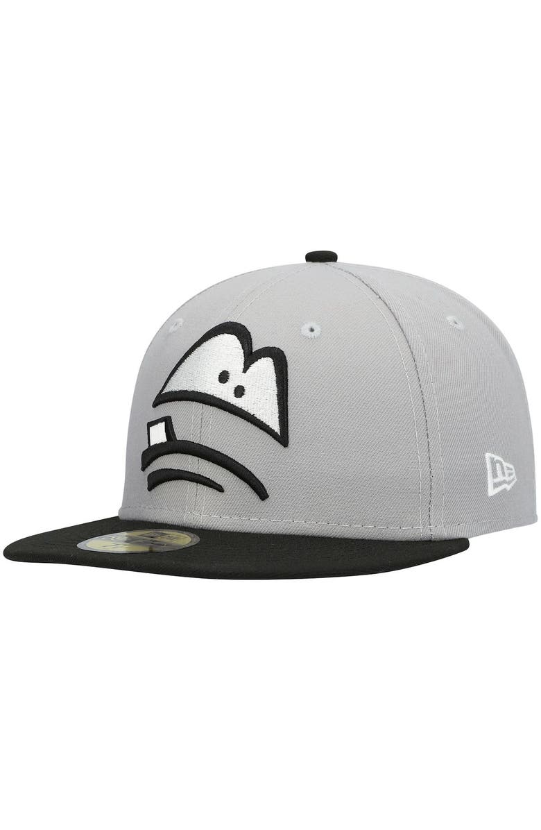 New Era Men's New Era Gray Lansing Lugnuts Authentic Collection Road 59FIFTY Fitted Hat, Alternate, color, Gray