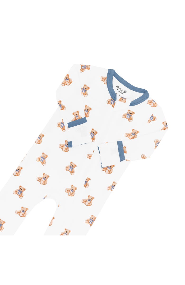 Kyte BABY Zip-Up Romper, Alternate, color, Teddy Bear