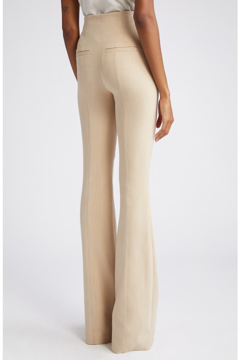 Azariah High Waist Flare Leg Pants, Alternate, color, HEATHERED SAND