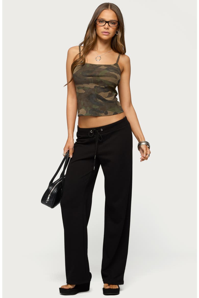 Quinn Straight Leg Sweatpants, Alternate, color, BLACK