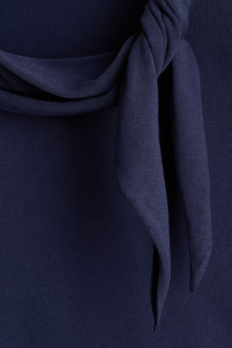 Scarf-collar Jumper, Alternate, color, Navy blue