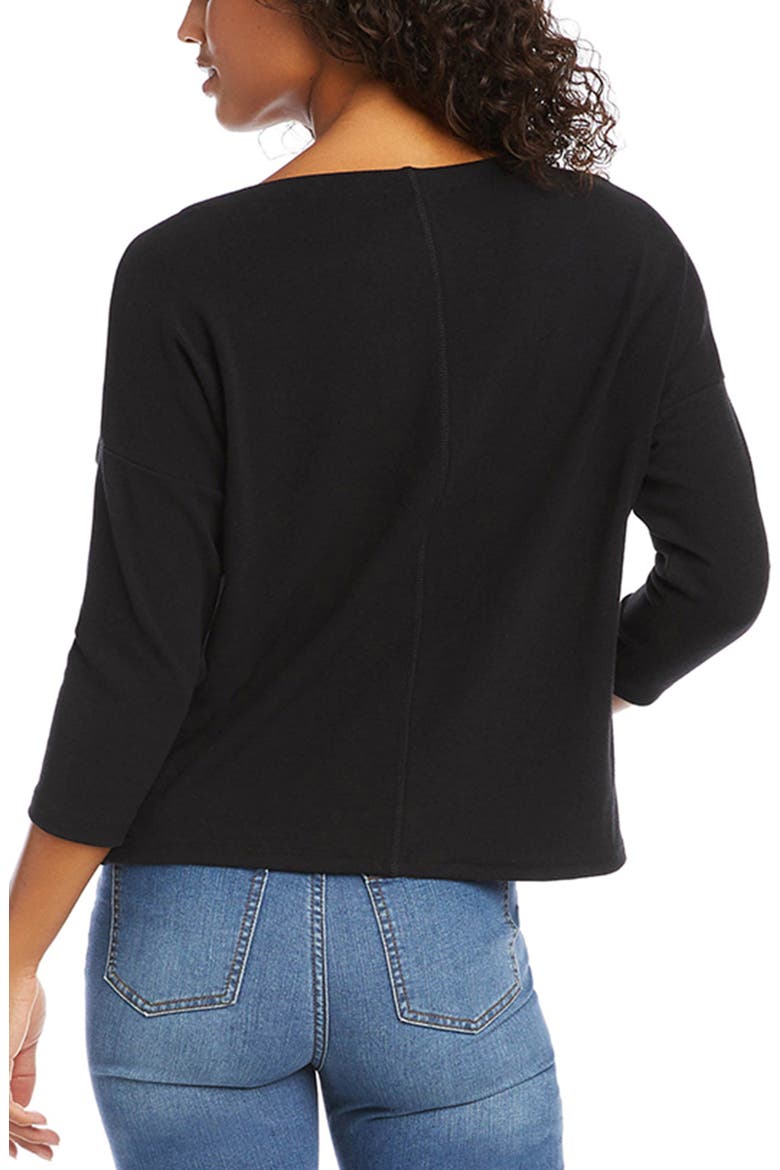Knit Boatneck Top, Alternate, color, BLACK