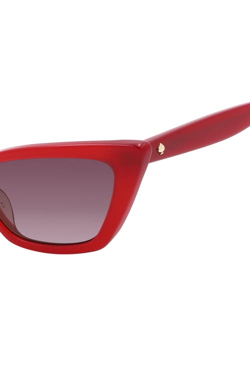Kate Spade New York Genell 52mm Gradient Cat Eye Sunglasses In Red/pink