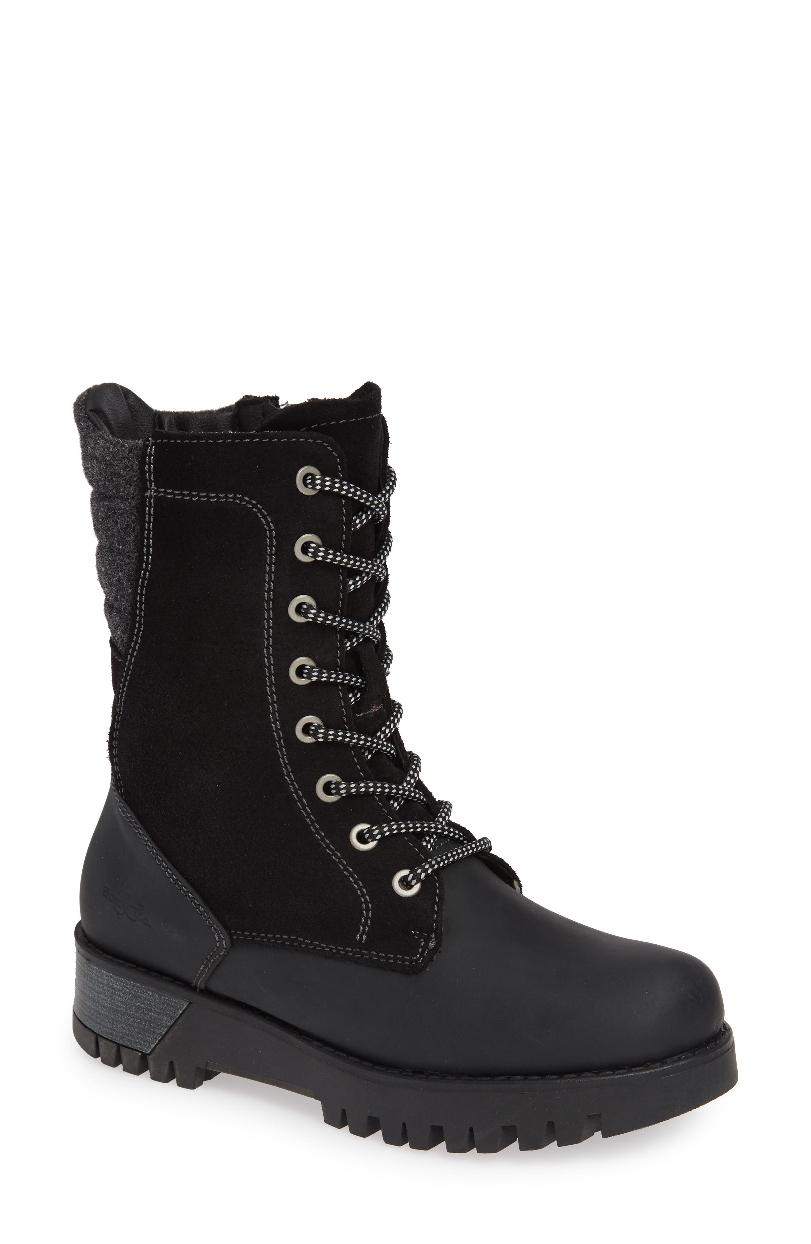 Guide Waterproof & Insulated Hiking Boot, Main, color, BLACK SUEDE