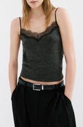MANGO Lace Trim Camisole