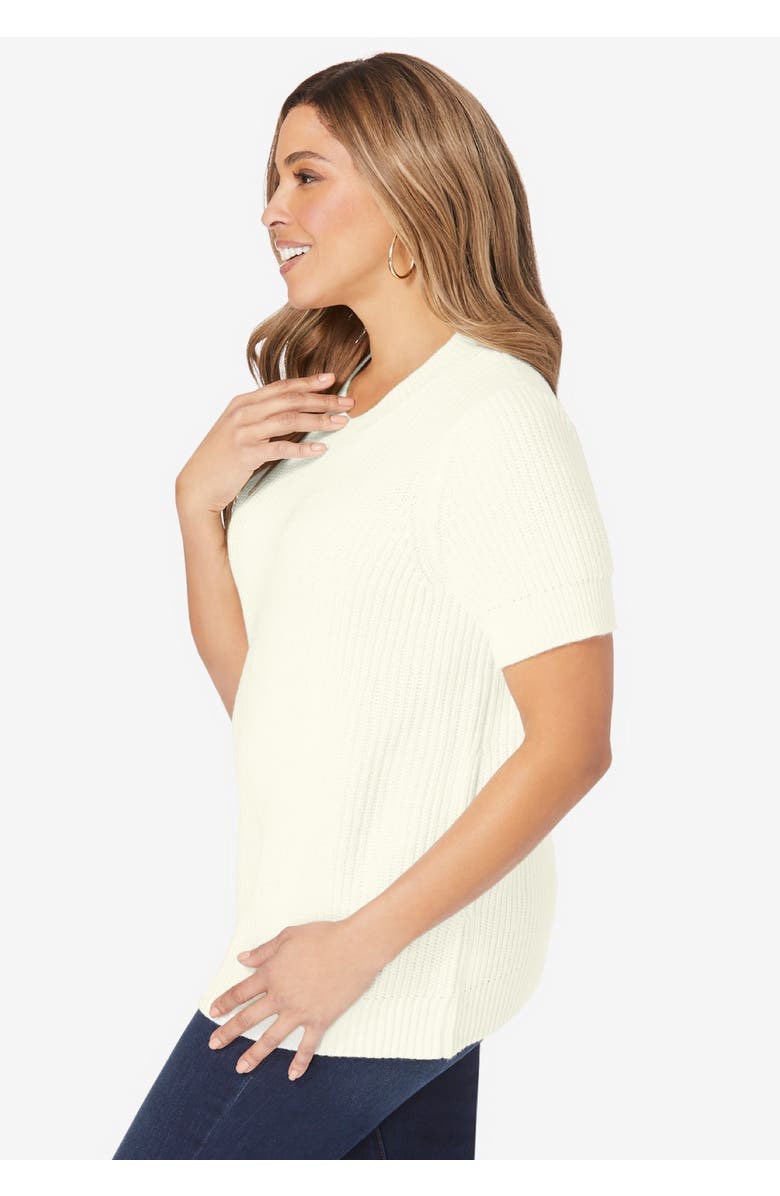 Jessica London Shaker Tee, Alternate, color, White