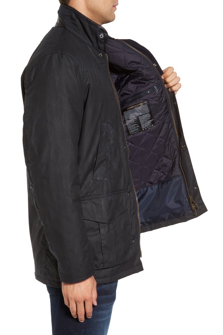 Hereford Waxed Cotton Jacket, Alternate, color, NAVY