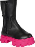 URBNKICKS Men's Leather Double Zipper Boots