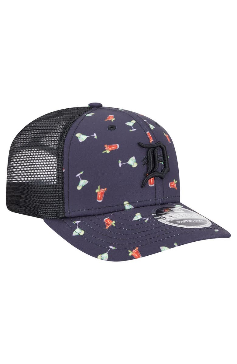 New Era Men's New Era Navy Detroit Tigers Adventure Drinks Pattern 9SEVENTY Stretch-Snap Hat, Alternate, color, Navy
