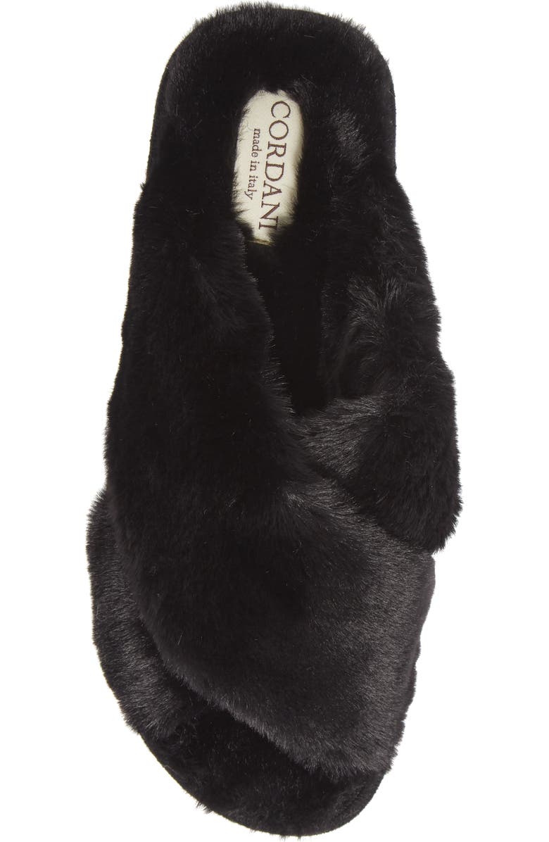 Cordani Mary Faux Fur Slipper, Alternate, color,