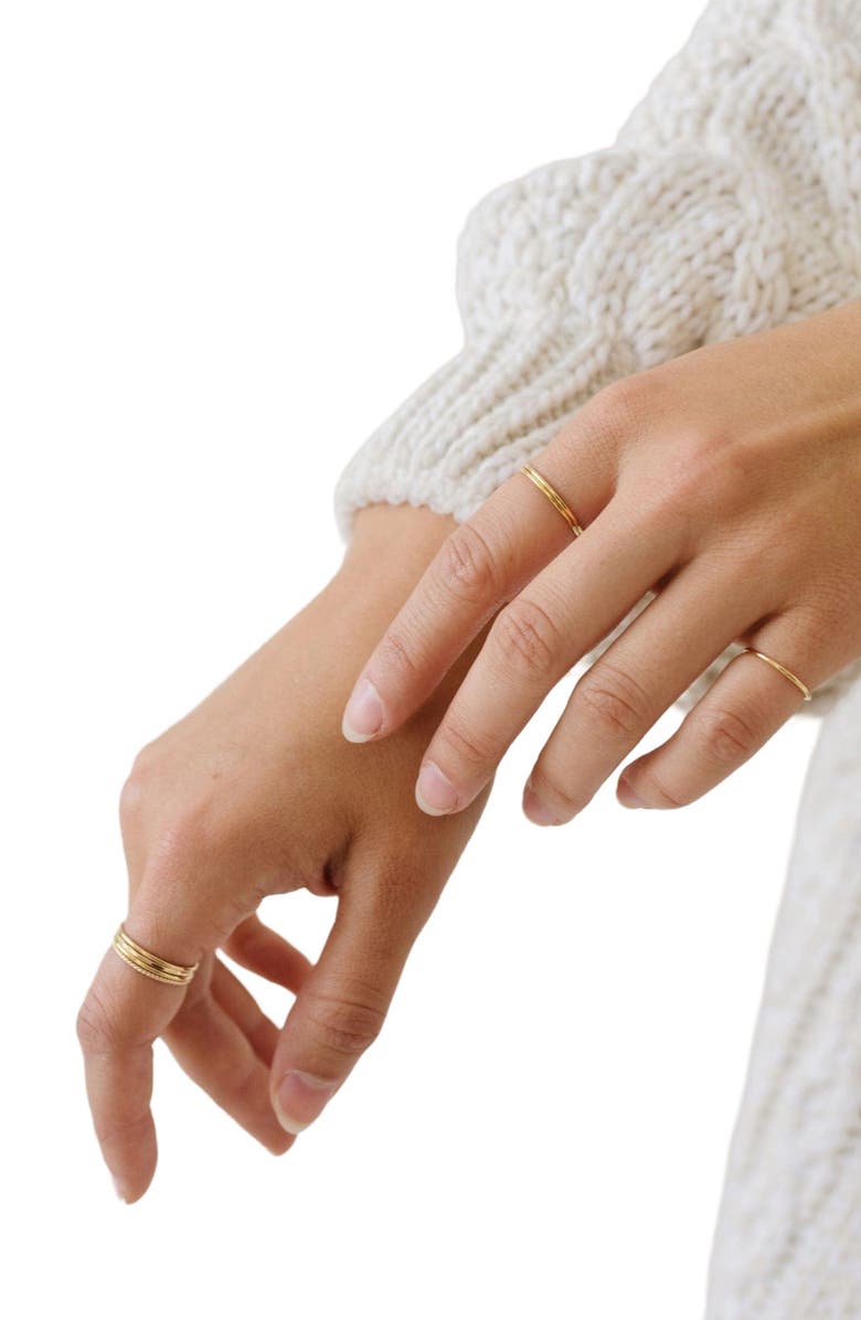 MADE BY MARY Round Stacking Ring, Alternate, color, Gold Filled
