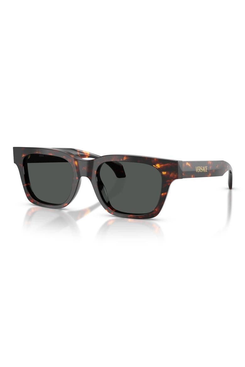 52mm Square Sunglasses, Alternate, color, HAVANA