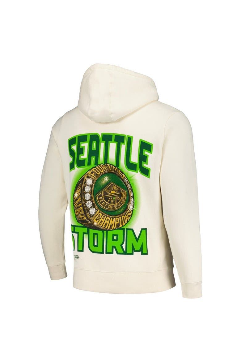 Unisex Playa Society Oatmeal Seattle Storm Pullover Hoodie, Alternate, color, Oatmeal