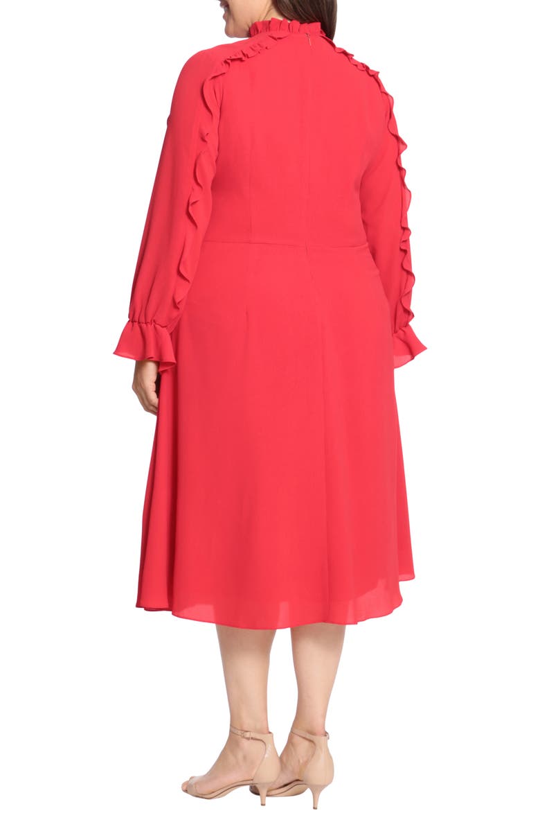 open lace back dress Donna Morgan For Maggy London Violeta Mesh Midi Gathered Dress – Deja Nu Tx