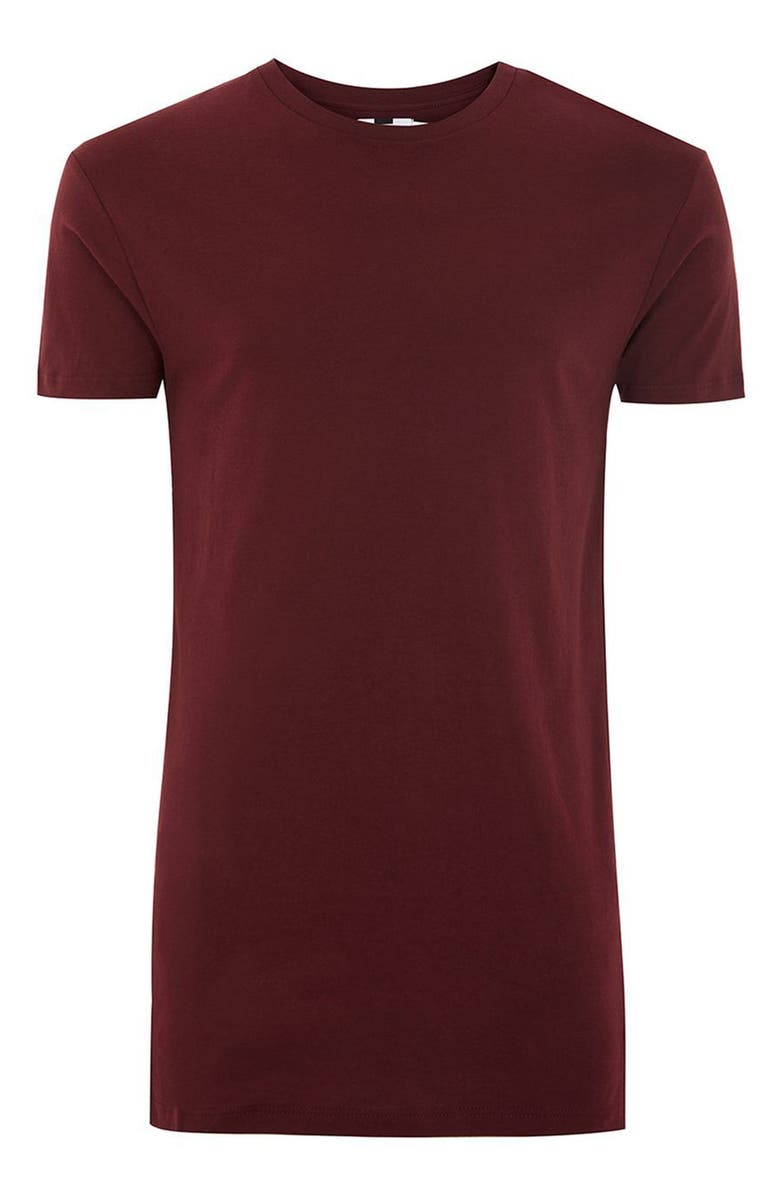 Topman Muscle Fit Longline T-Shirt, Alternate, color,