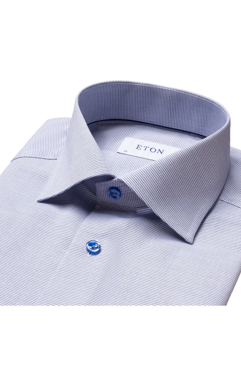 Eton Contemporary Fit Textured Solid Dress Shirt, Alternate, color, 